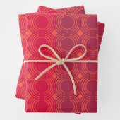 Rotspirale Muster Geschenkpapier Set (Beispiel)