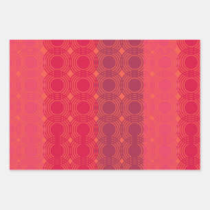 Rotspirale Muster Geschenkpapier Set
