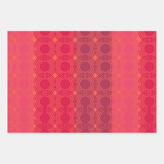Rotspirale Muster Geschenkpapier Set (Vorderseite)