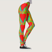 Rotsteinherzen grün leggings (Rechts)