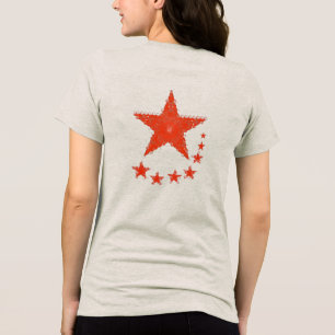 Rotstern-Tunika-T-Shirt-Kleid Tri-Blend Shirt