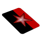 Rotsterner flexibler Magnet schwarz (Rechte Seite)