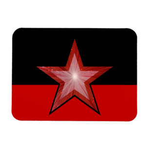 Rotsterner flexibler Magnet schwarz