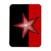 Rotsterner flexibler Magnet schwarz (Vertikal)