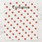 Rotsternmuster Thunder_Cove Weinetikett (Einzelnes Label)