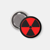 Rotstrahlsymbol Magnet (Vorderseite/Rückseite)