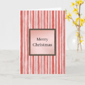 Rotstreifen-Weihnachten Karte (Gelbe Blume)