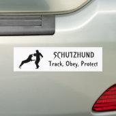 rott, Bahn, befolgen, schützen sich, SCHUTZHUND Autoaufkleber (Auf Auto)