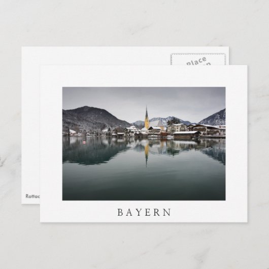 Rottach-Egern im Tegernsee, Bayern im Winter Postkarte (Vorne/Hinten)