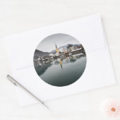 Rottach-Egern im Tegernsee, Bayern im Winter Runder Aufkleber (Umschlag)