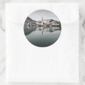 Rottach-Egern im Tegernsee, Bayern im Winter Runder Aufkleber (Tasche)