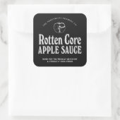 Rotten Core Apfelsauce - apothecare Etiketten Quadratischer Aufkleber (Tasche)