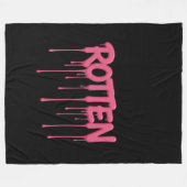 ROTTEN Drip-Schrift-Typografie Fleecedecke (Vorderseite (Horizontal))