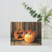 Rotten Pumpkins Halloween Postcard Postkarte (Stehend Vorderseite)
