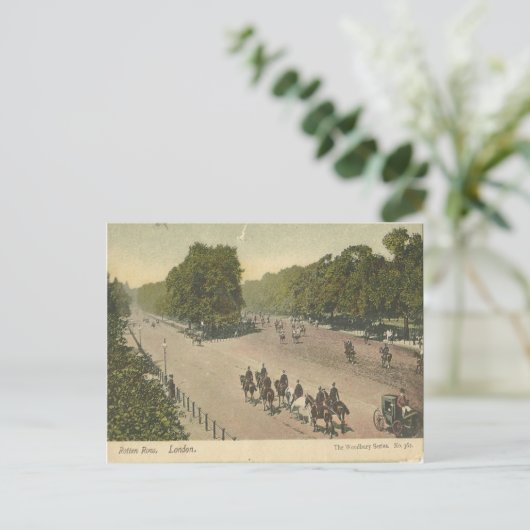 Rotten Row London Vintage Postage. Postkarte (Stehend Vorderseite)
