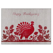 Rotter Erntedank Türkei Blumenschneidausschuss Schneidebrett (Vorderseite)