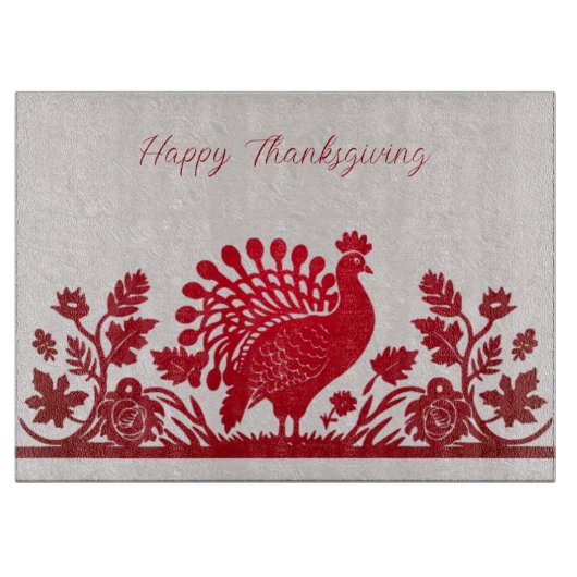 Rotter Erntedank Türkei Blumenschneidausschuss Schneidebrett (Vorderseite)