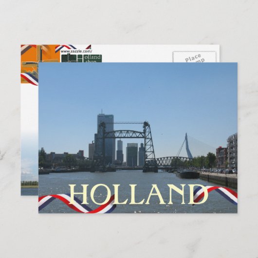 Rotterdam Bridges Holland Postcard Postkarte (Vorne/Hinten)