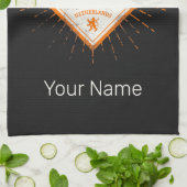 Rotterdam City Netherlands Skyline Vintag Geschirrtuch (Gefaltet)