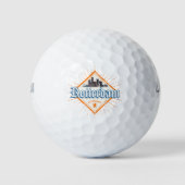 Rotterdam City Netherlands Skyline Vintag Golfball (Vorderseite)