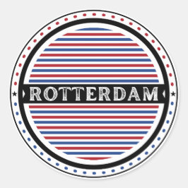 Rotterdam City Pride Emblem – Dutch Identity Runder Aufkleber