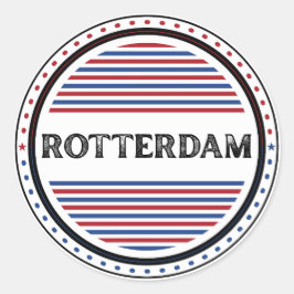 Rotterdam City Pride Emblem – Niederländische Iden Runder Aufkleber