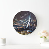 Rotterdam cityscape Acrylic Wall Clock Große Wanduhr (Zuhause)