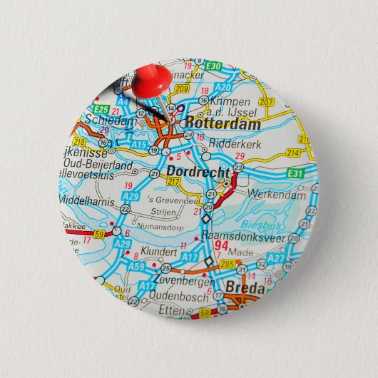 Rotterdam, die Niederlande Button (Vorderseite)
