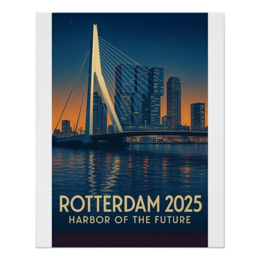 Rotterdam - "Hafen der Zukunft" Poster (Vorderseite)