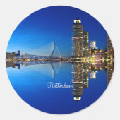 Rotterdam, Landschaftsbild Runder Aufkleber (Vorderseite)