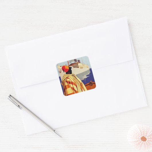 Rotterdam Lloyd Quadratischer Aufkleber (Umschlag)