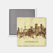 Rotterdam Netherlands Cityscape Magnet (Vorderseite/Rückseite)