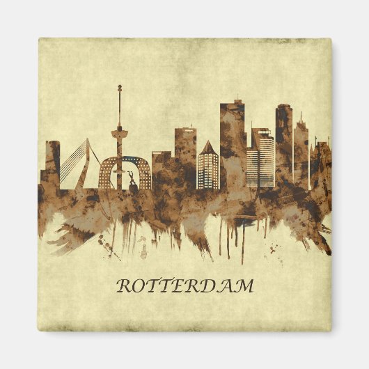 Rotterdam Netherlands Cityscape Magnet (Vorne)