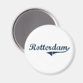 Rotterdam New York Classic Design Magnet (Vorderseite/Rückseite)