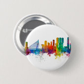 Rotterdam Niederlande Skyline Button (Vorne & Hinten)