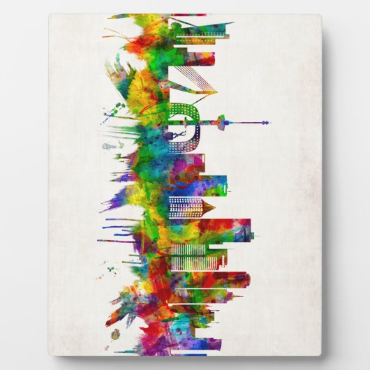 Rotterdam Niederlande Skyline Fotoplatte (Vorderseite)