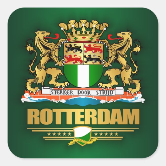 Rotterdam Quadratischer Aufkleber (Vorderseite)