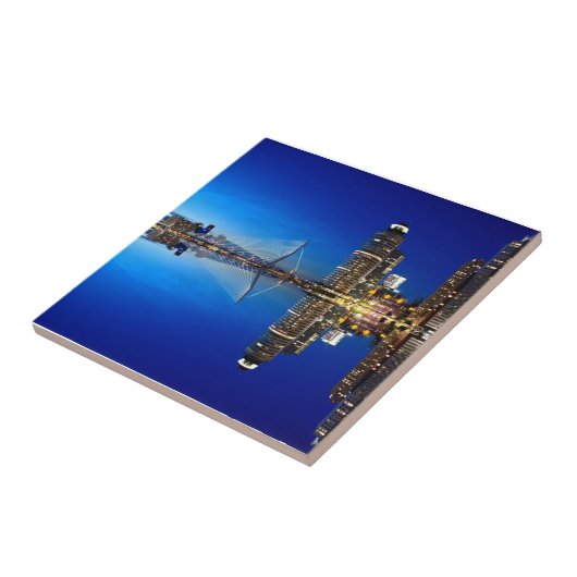 Rotterdam Skyline Cityscape Fliese (Seite)