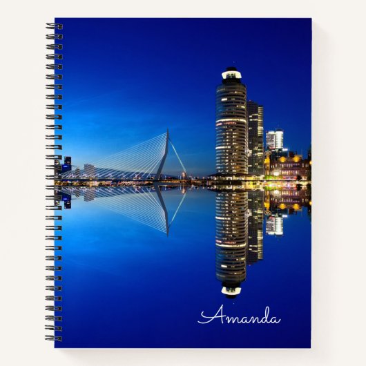 Rotterdam Skyline Cityscape Notizblock (Vorderseite)