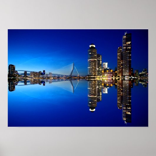 Rotterdam Skyline Cityscape Poster (Vorne)