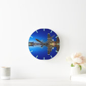 Rotterdam Skyline Cityscape Runde Wanduhr (Zuhause)