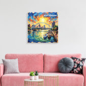 Rotterdam Skyline Hafen Leinwand Kunst (Insitu (Wohnzimmer))