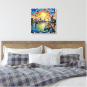 Rotterdam Skyline Hafen Leinwand Kunst (Insitu (Schlafzimmer))