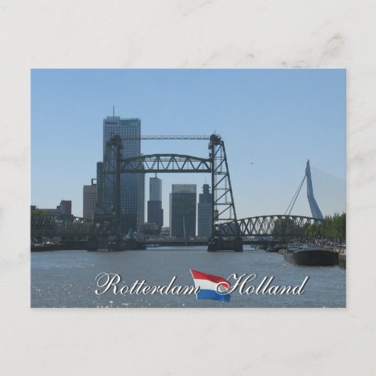 Rotterdam Skyline Holland Postcard Postkarte (Vorderseite)