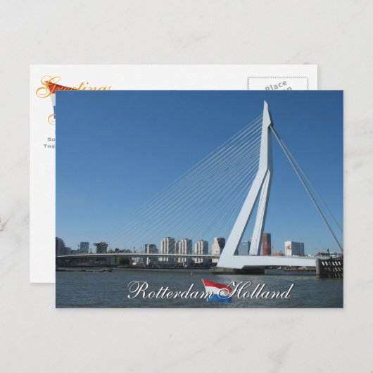 Rotterdam Skyline und Bridge Holland Postcard Postkarte (Vorne/Hinten)