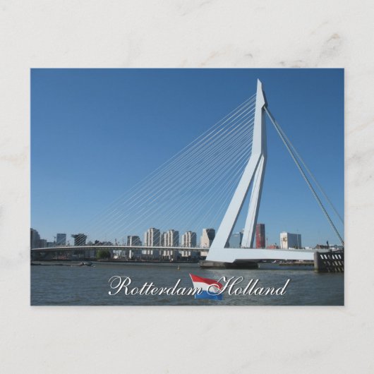 Rotterdam Skyline und Bridge Holland Postcard Postkarte (Vorderseite)