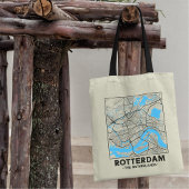 Rotterdam, The Netherlands, City Map Tote Bag Tragetasche