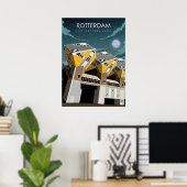 Rotterdam Vintag Minimal Dutch Travel Poster (Heimbüro)