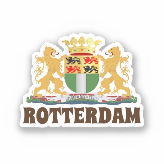Rotterdam Wappen, Niederlande Aufkleber (Vorderseite)