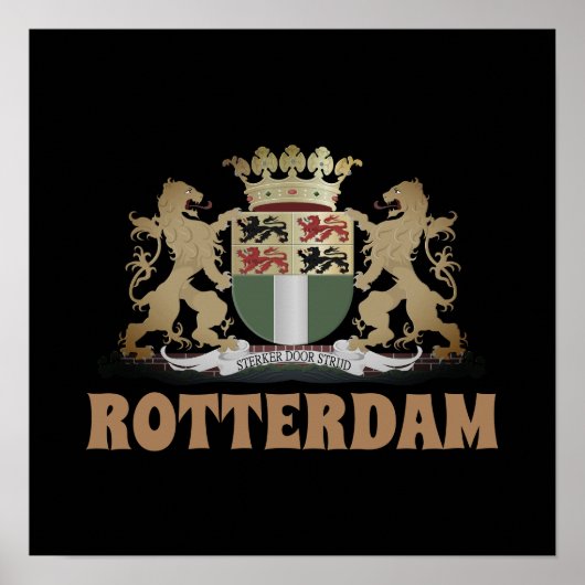 Rotterdam Wappen, Niederlande Poster (Vorne)